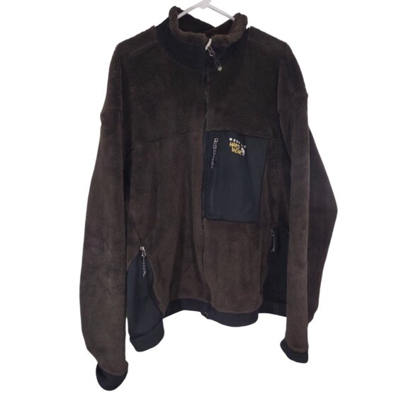 Mountain Hardwear Jacket Mens Sz 2XL Brown Deep Pile Monkey Man Fleece Outdoors - Picture 1 of 9